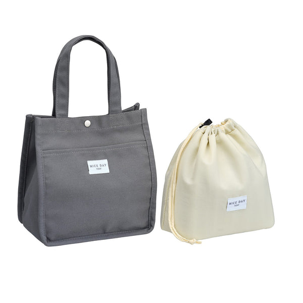 ランチバッグ保冷巾着付ランチトート