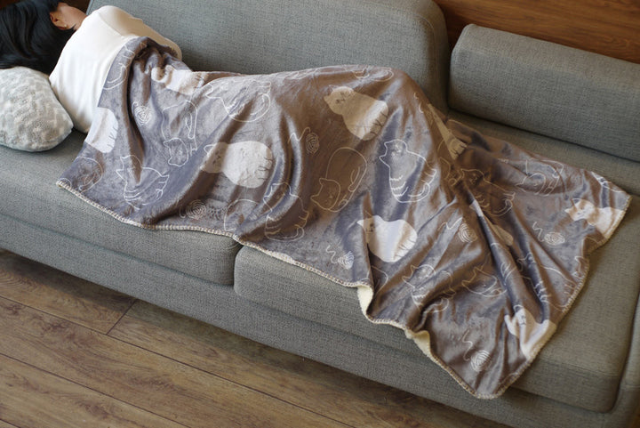 ブランケットにゃふにゃふ100x150cmネコ