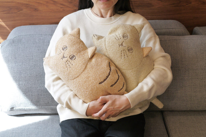 ブランケットインクッションにゃふにゃふ100x70cmネコ