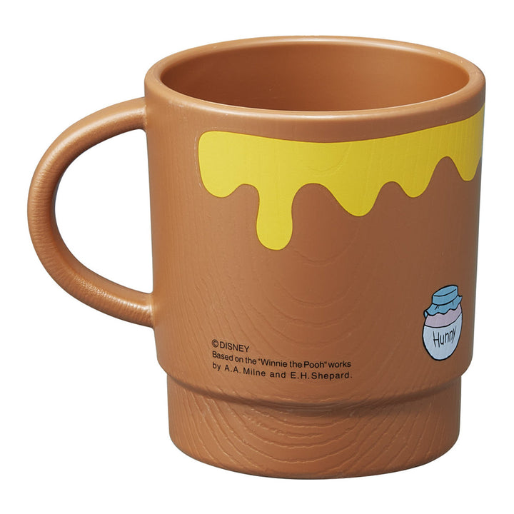 コップ340ml木目スタッキングコッププーファニーフェイス