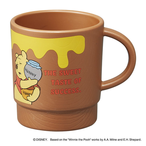 コップ340ml木目スタッキングコッププーファニーフェイス