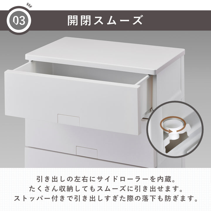 チェストフィッツチェストフルフラット6504Fits幅65×奥行41×高さ85cm4段