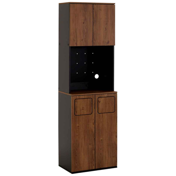 ゴミ箱一体型食器棚幅53.4cmゴミ箱2つタイプ45L対応ヴィンテージ