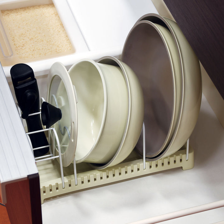 フライパンラックシンク下収納トルティーノ引き出し用クックウェア収納ラック