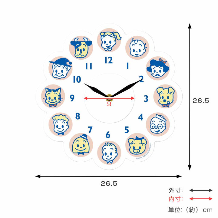 掛け時計OSAMUGOODSウォールクロックステッカー貼り付け