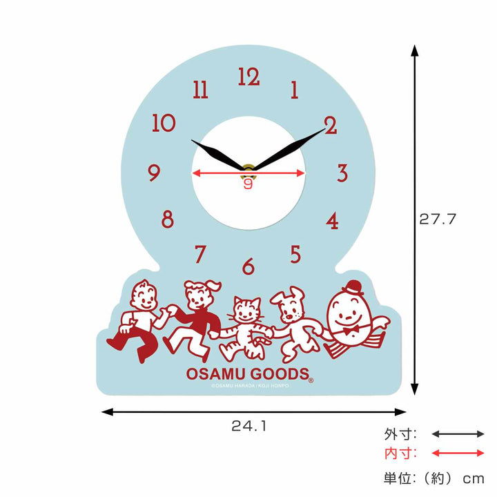 掛け時計OSAMUGOODSウォールクロックステッカー貼り付け