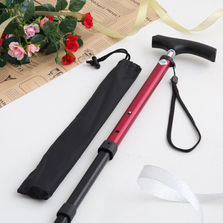 杖伸縮タイプ愛杖ポケットステッキアルミ収納袋付き