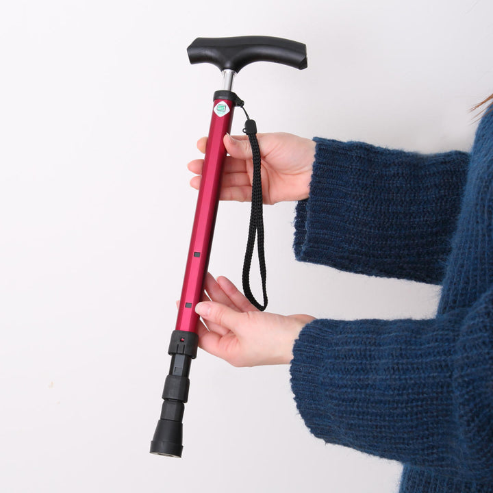 杖伸縮タイプ愛杖ポケットステッキアルミ収納袋付き