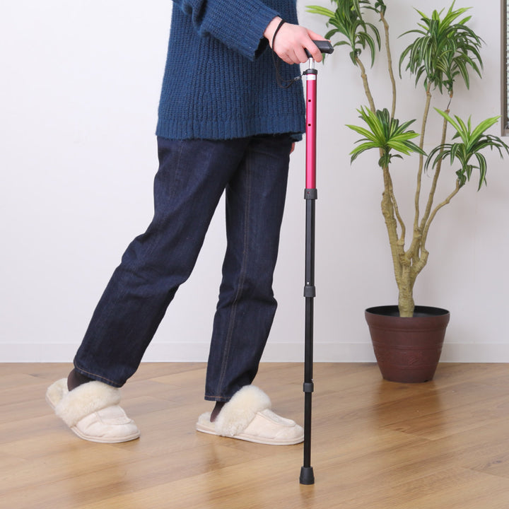 杖伸縮タイプ愛杖ポケットステッキアルミ収納袋付き