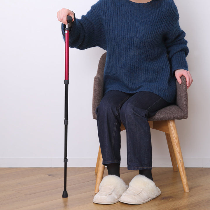 杖伸縮タイプ愛杖ポケットステッキアルミ収納袋付き