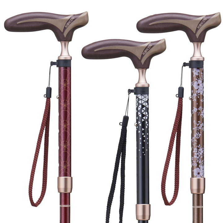 杖折りたたみタイプ愛杖抗菌グリップアルミ