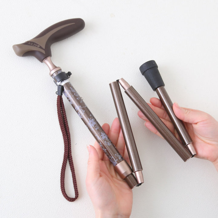 杖折りたたみタイプ愛杖抗菌グリップアルミ