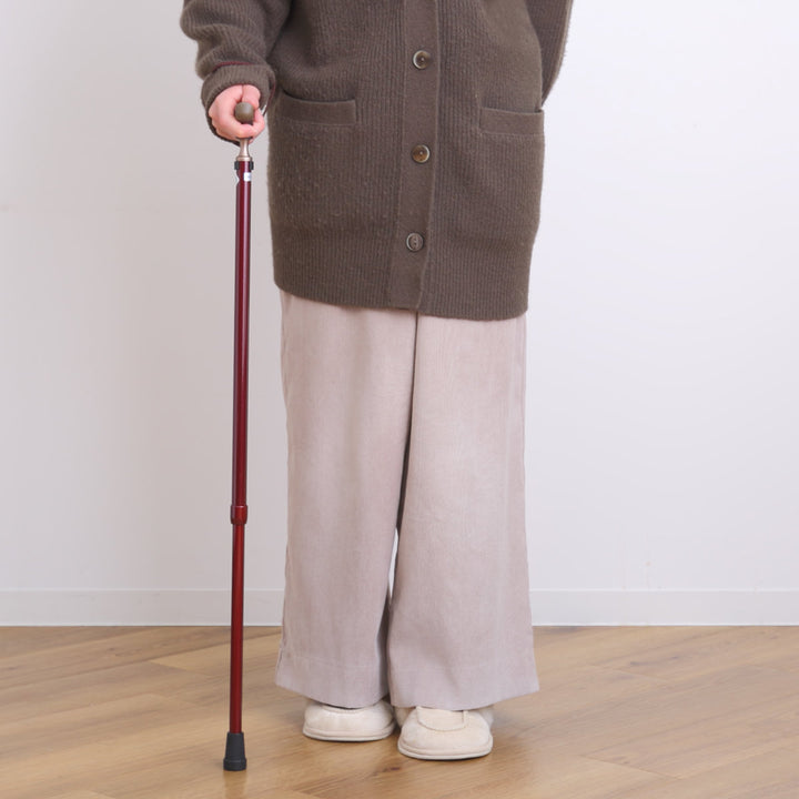 杖伸縮タイプ愛杖抗菌グリップアルミ無地