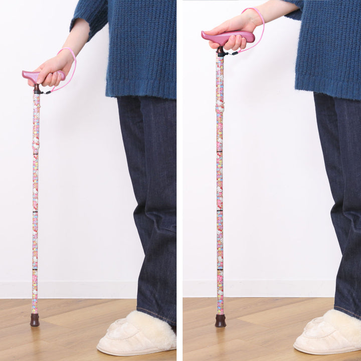 杖折りたたみタイプ愛杖ハローキティアルミ