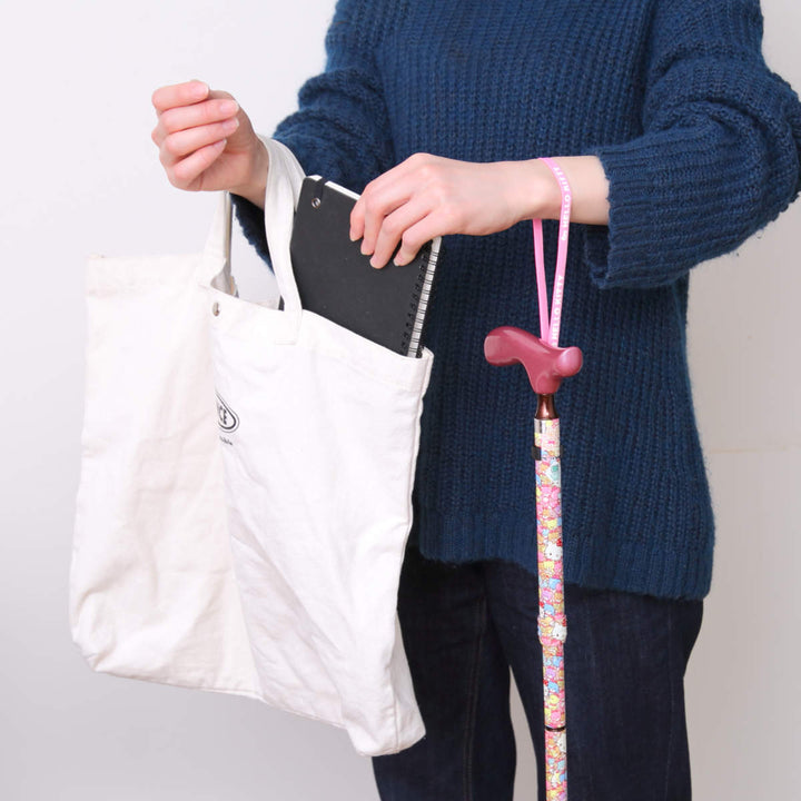 杖折りたたみタイプ愛杖ハローキティアルミ