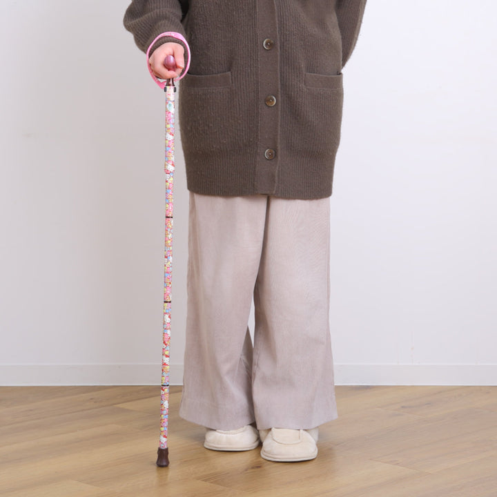 杖折りたたみタイプ愛杖ハローキティアルミ