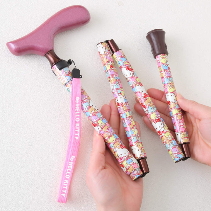 杖折りたたみタイプ愛杖ハローキティアルミ