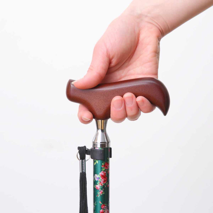 杖折りたたみタイプ愛杖Eシリーズ花柄アルミスリムネック