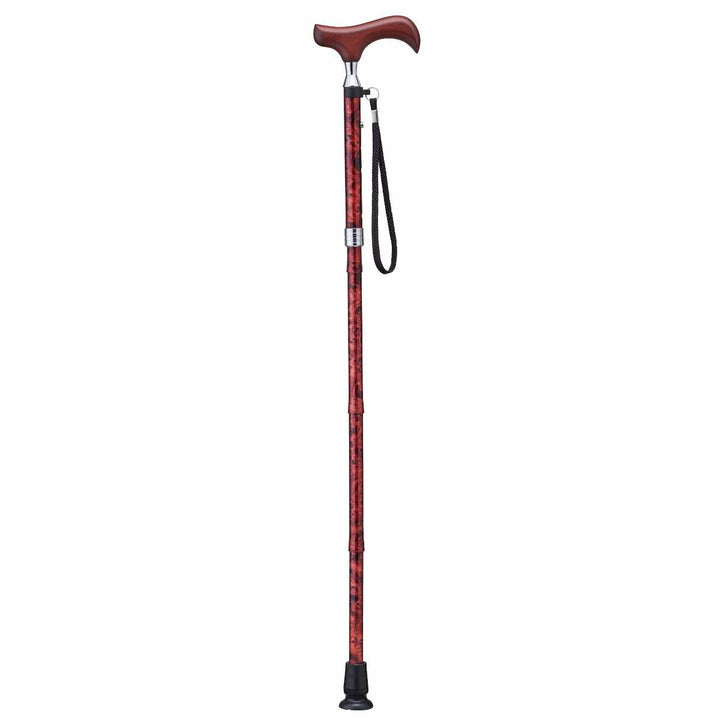 杖折りたたみタイプ愛杖Eシリーズ花柄アルミスリムネック