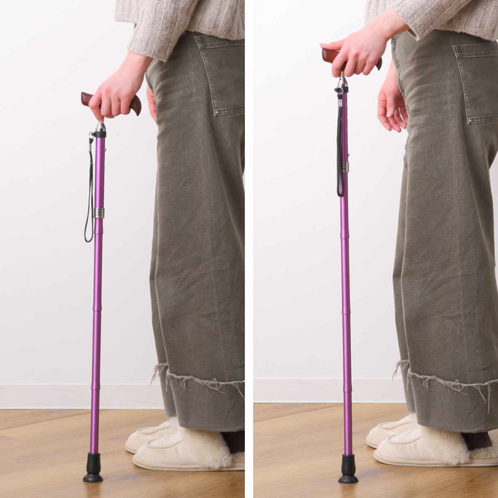 杖折りたたみタイプ愛杖Eシリーズ無地アルミスリムネック