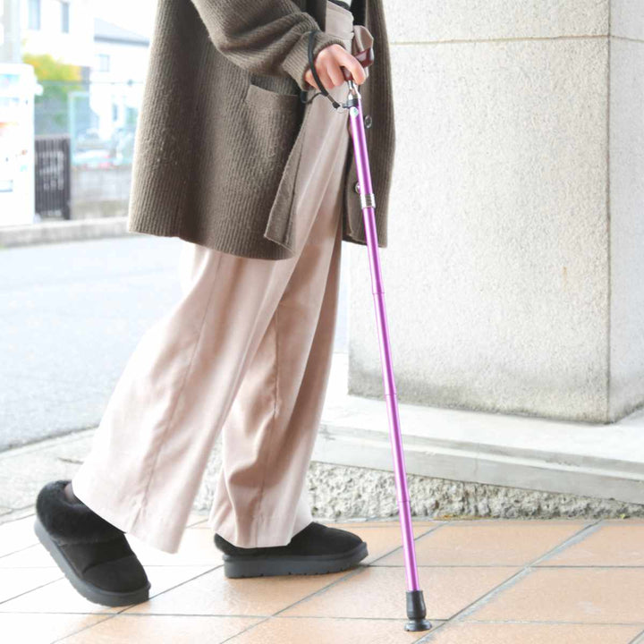 杖折りたたみタイプ愛杖Eシリーズ無地アルミスリムネック