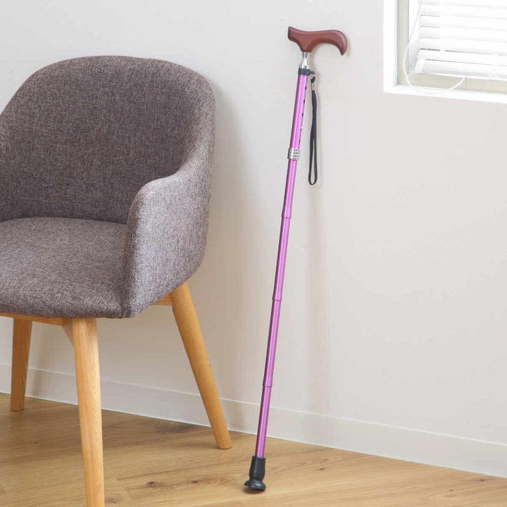 杖折りたたみタイプ愛杖Eシリーズ無地アルミスリムネック