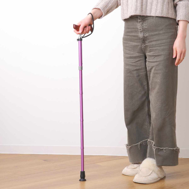 杖折りたたみタイプ愛杖Eシリーズ無地アルミスリムネック