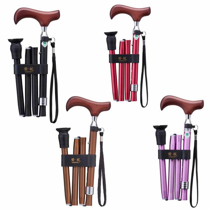 杖折りたたみタイプ愛杖Eシリーズ無地アルミスリムネック