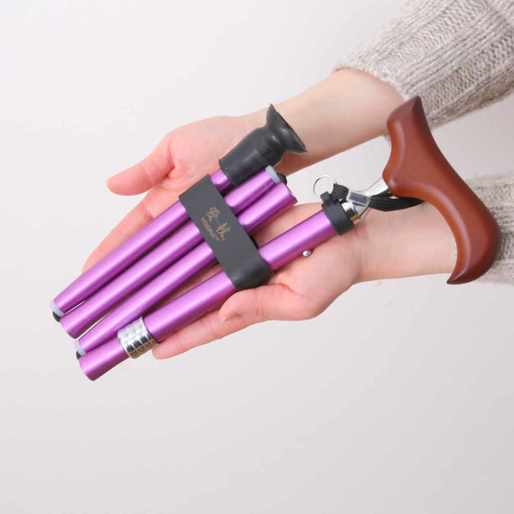 杖折りたたみタイプ愛杖Eシリーズ無地アルミスリムネック