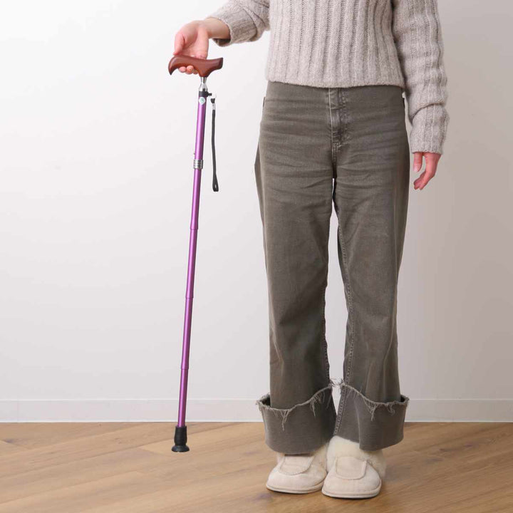 杖折りたたみタイプ愛杖Eシリーズ無地アルミスリムネック