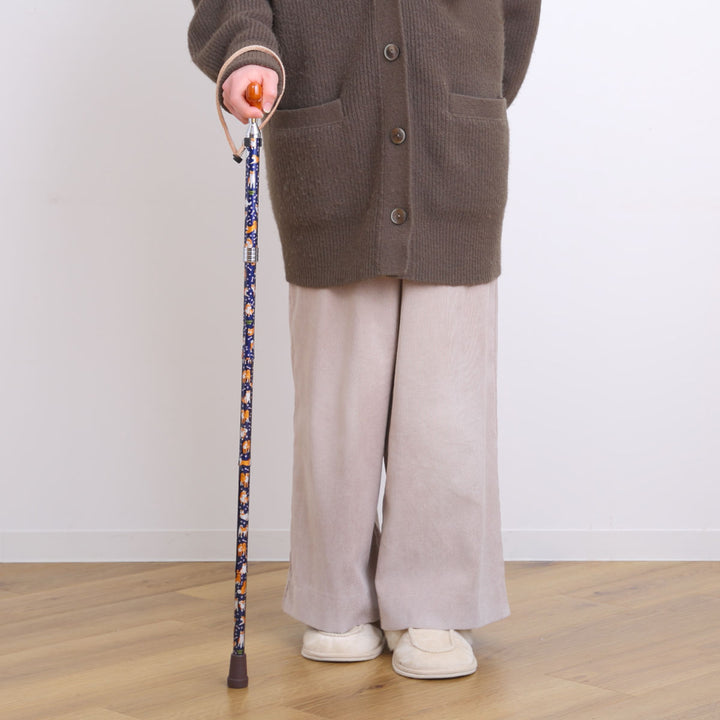 杖折りたたみタイプ愛杖ラブリードッグ犬柄