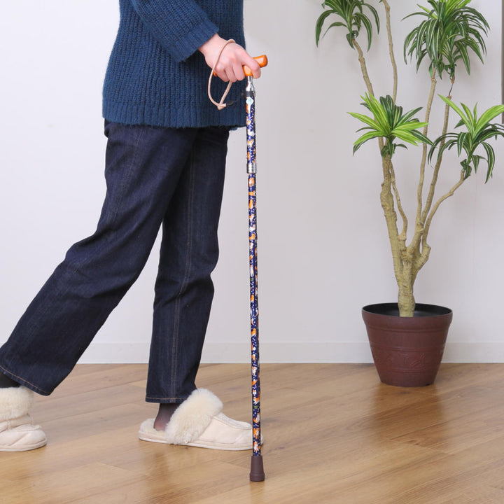 杖折りたたみタイプ愛杖ラブリードッグ犬柄