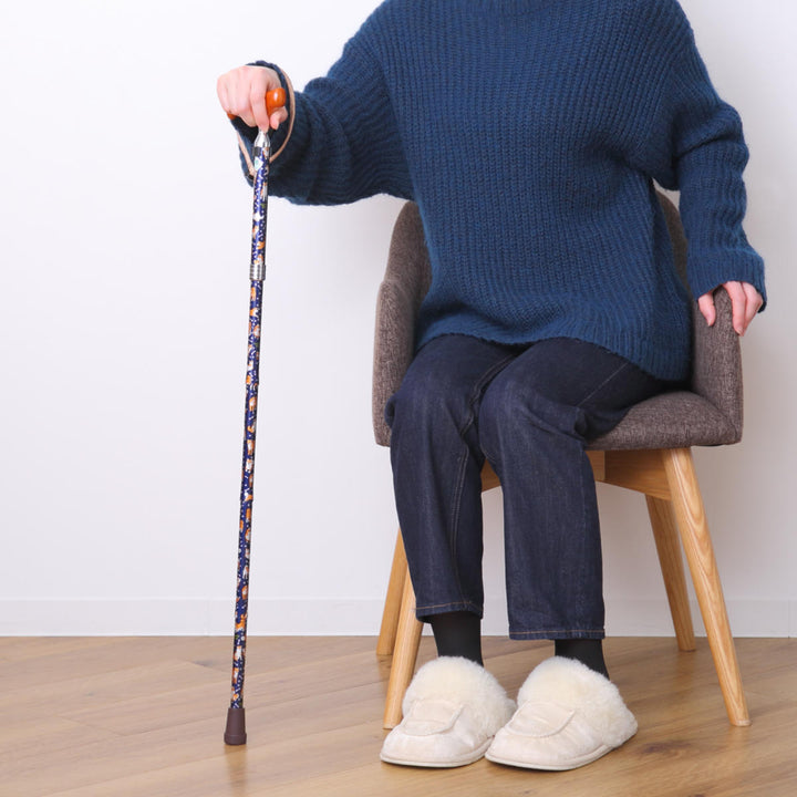 杖折りたたみタイプ愛杖ラブリードッグ犬柄