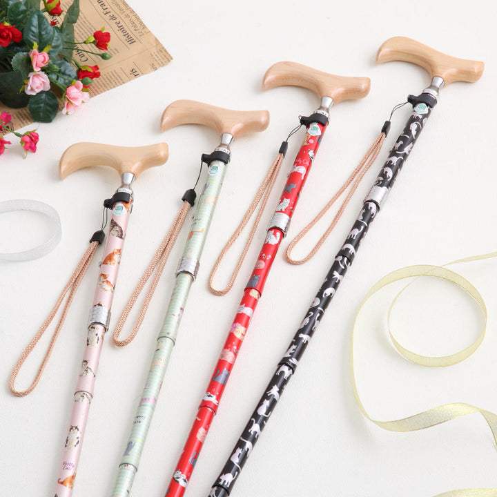 杖折りたたみ愛杖プリティキャッツ猫柄