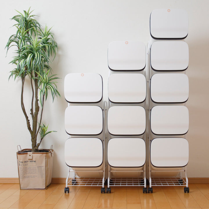 ゴミ箱3段Nスムーススタンドダストボックス