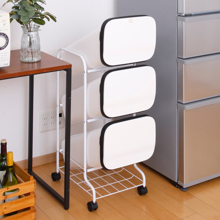 ゴミ箱3段Nスムーススタンドダストボックス