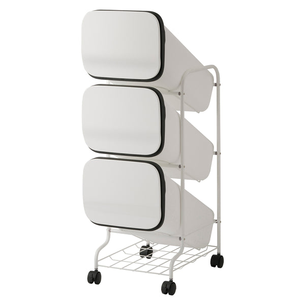 ゴミ箱3段Nスムーススタンドダストボックス