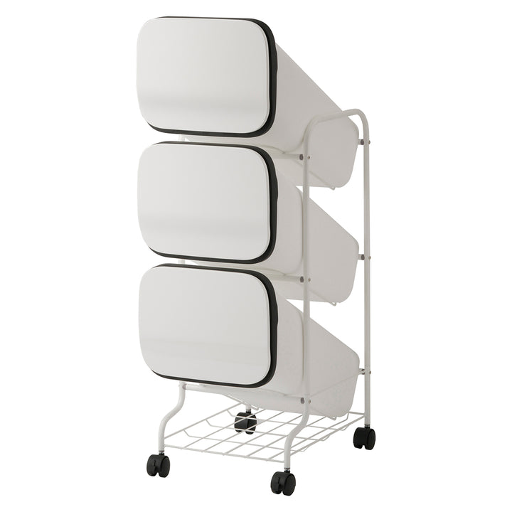 ゴミ箱3段Nスムーススタンドダストボックス