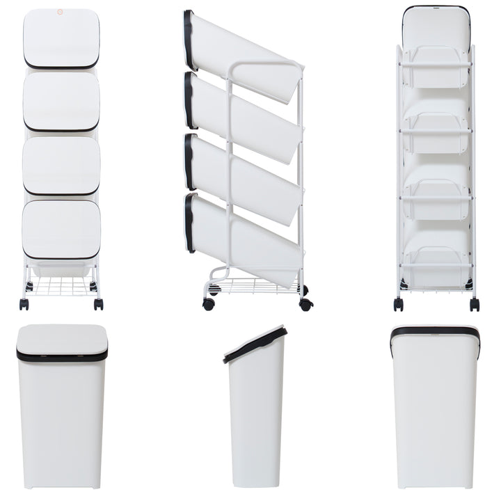 ゴミ箱4段Nスムーススタンドダストボックス