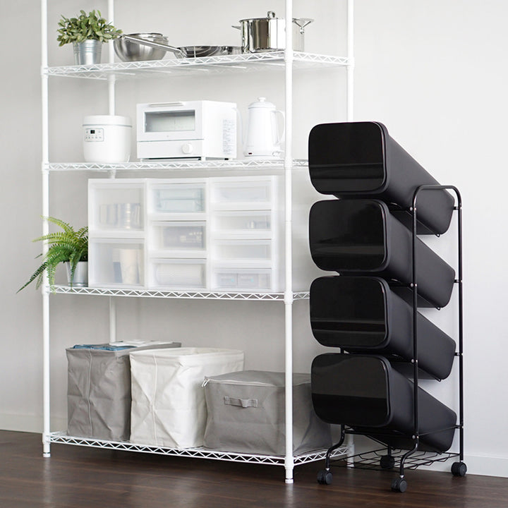 ゴミ箱4段Nスムーススタンドダストボックス