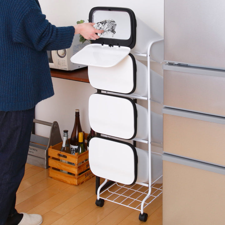 ゴミ箱4段Nスムーススタンドダストボックス