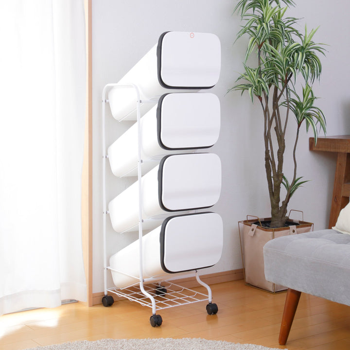 ゴミ箱4段Nスムーススタンドダストボックス