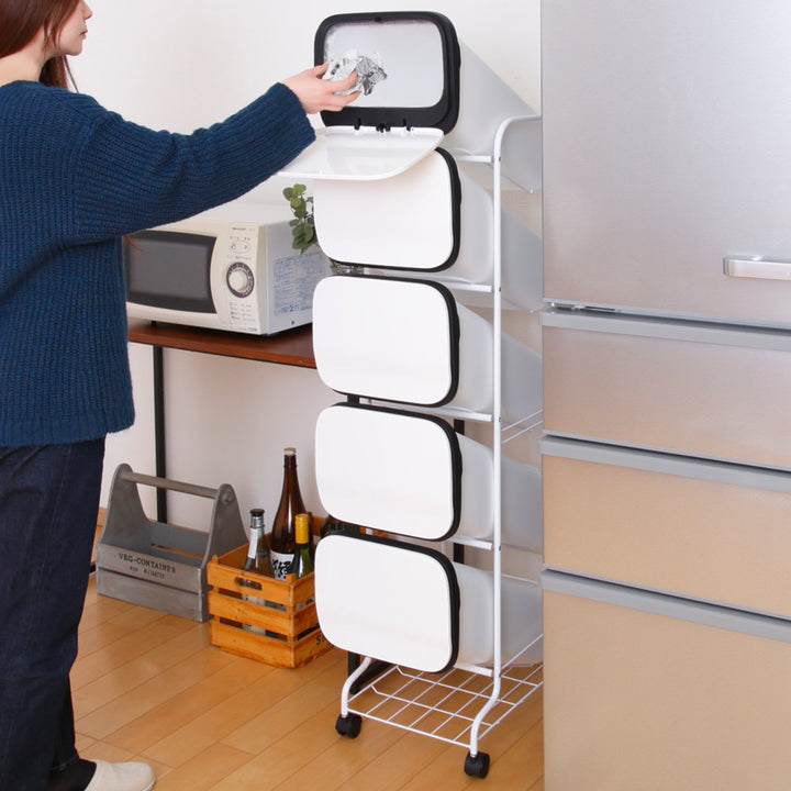 ゴミ箱5段Nスムーススタンドダストボックス