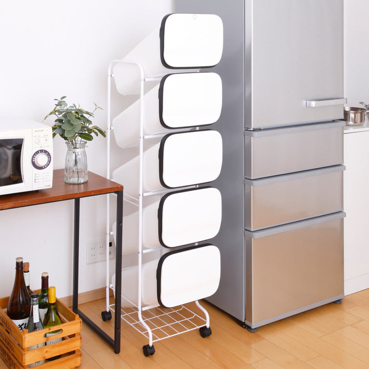 ゴミ箱5段Nスムーススタンドダストボックス