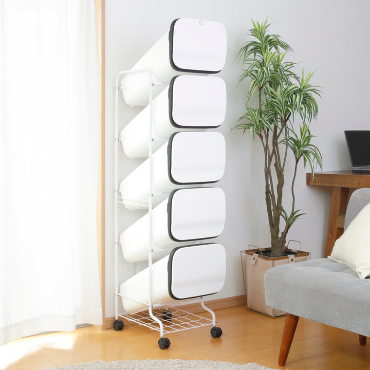 ゴミ箱5段Nスムーススタンドダストボックス