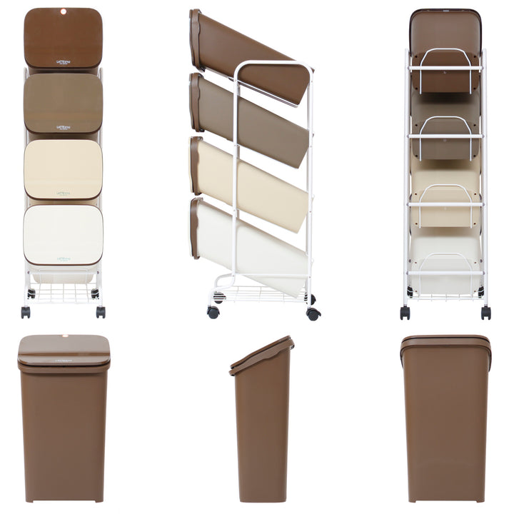 ゴミ箱4段Nラテスタイルスタンドダストボックス