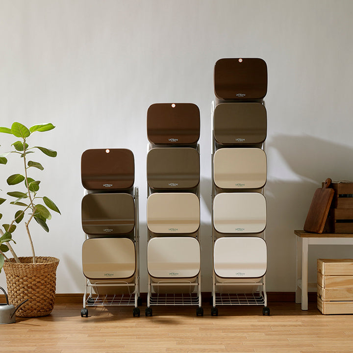 ゴミ箱4段Nラテスタイルスタンドダストボックス