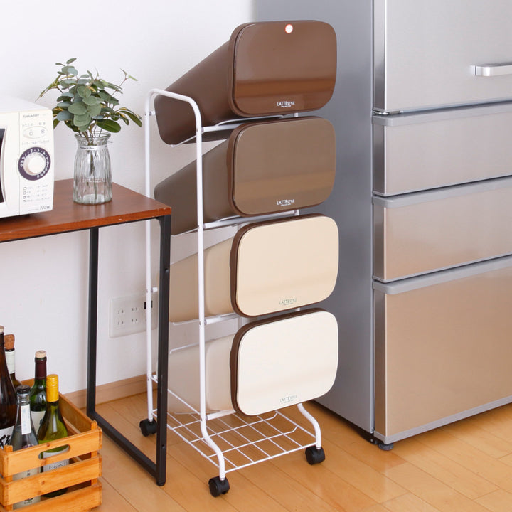 ゴミ箱4段Nラテスタイルスタンドダストボックス