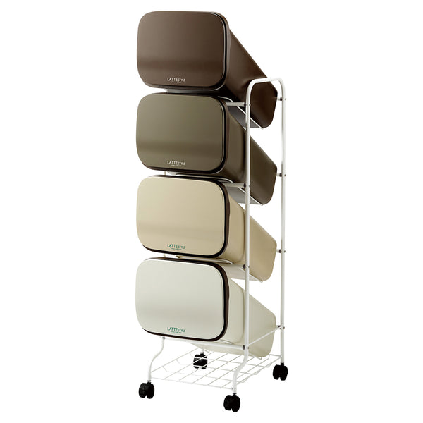 ゴミ箱4段Nラテスタイルスタンドダストボックス