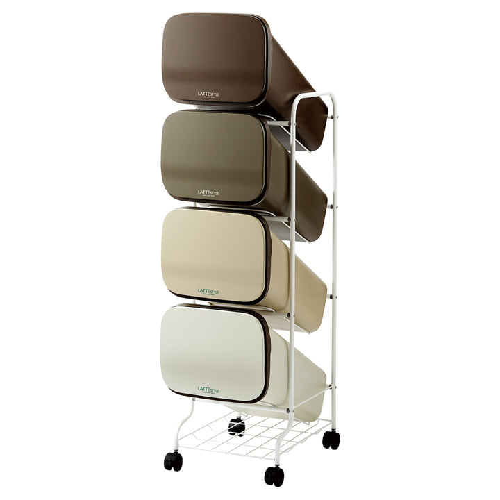 ゴミ箱4段Nラテスタイルスタンドダストボックス